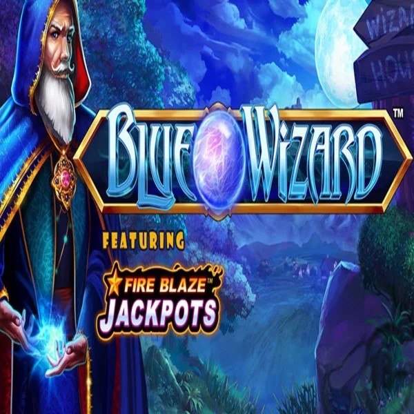 Enjoy Blue Wizard Fire Blaze Jackpots by Rarestone Gaming – logo hosted on lizarocasinoo.gr.com