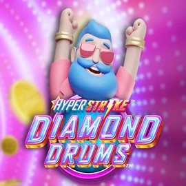 Hyper Strike Diamond Drums slot logo by Gameburger Studios at Lizaro Casino